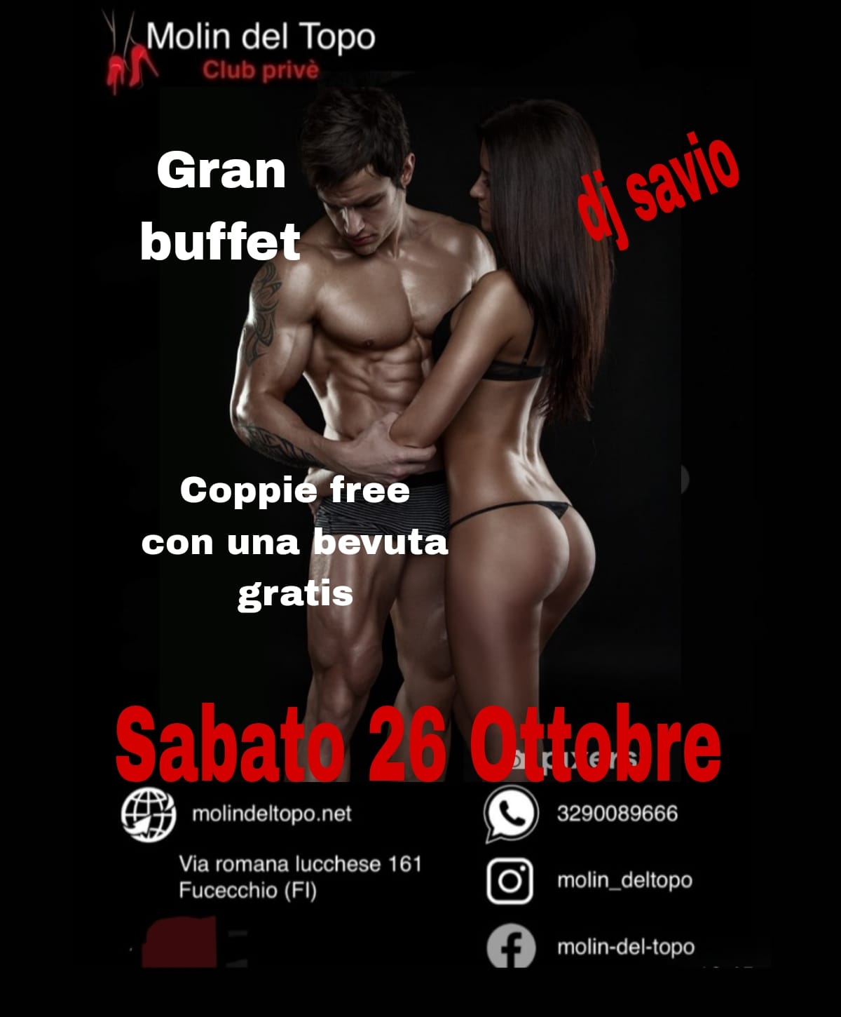 Sabato 26 Ottobre – Gran buffet